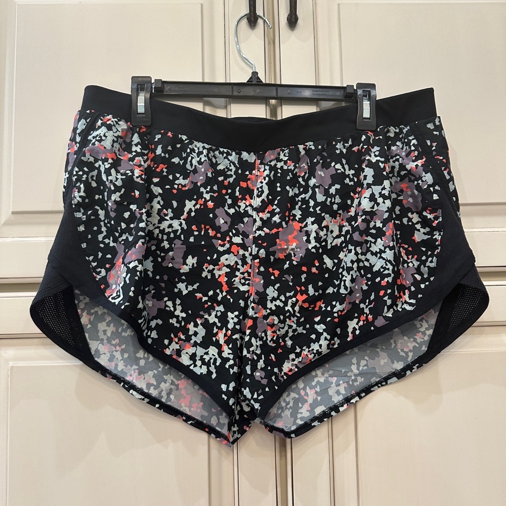 Under Armour Black and Red Patterned Athletic Shorts - Picture 1 of 5